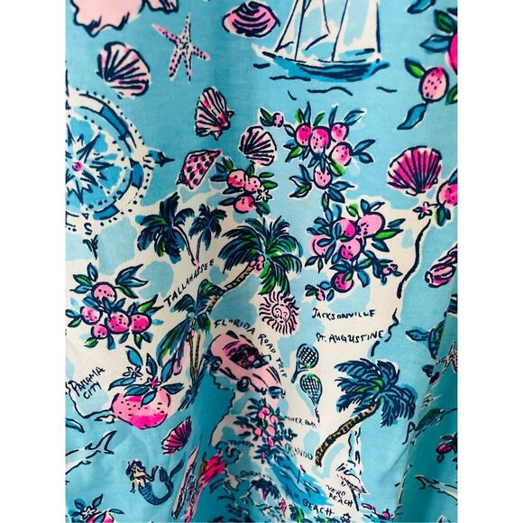 Lilly Pulitzer Newberri Tank Dress Amalfi Blue Lillys Roadtrip size L - Picture 4 of 5